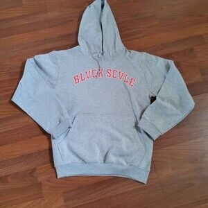 Black Scale Hoodie Sweatshirt Size S Gray New